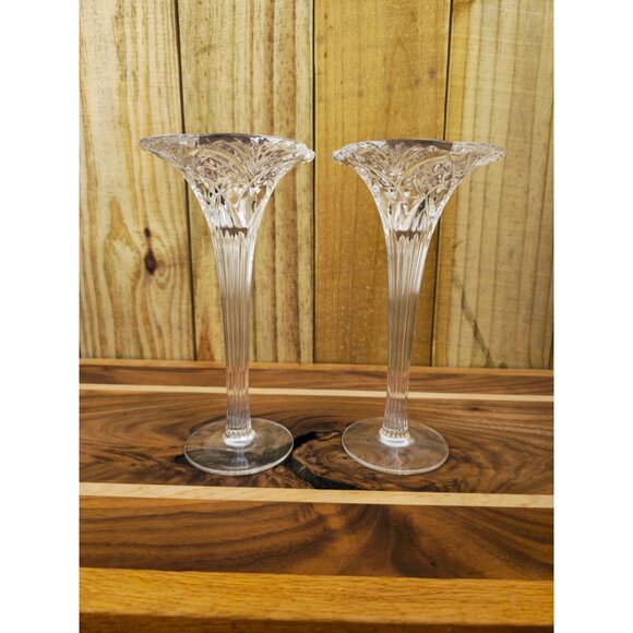 Vintage Cristal d'Arques Vincennes Lead Crystal Candlesticks, Set of 2 - Picture 9 of 9